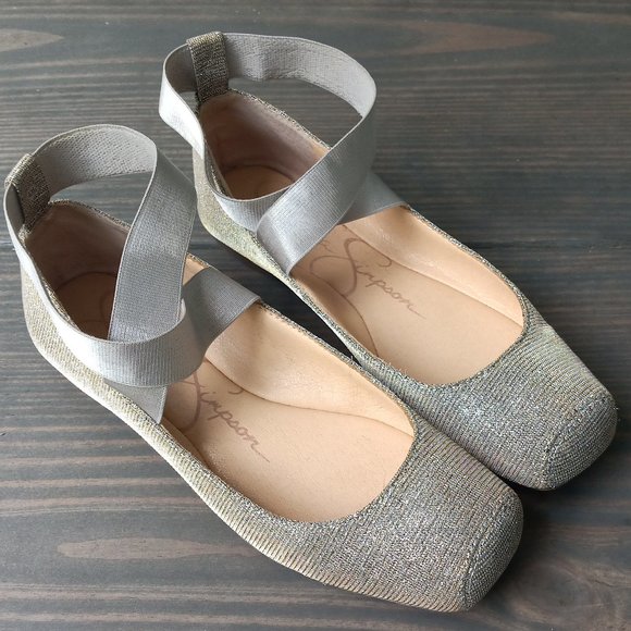 Gold and silver baller flats size 6.5 - Picture 2 of 6